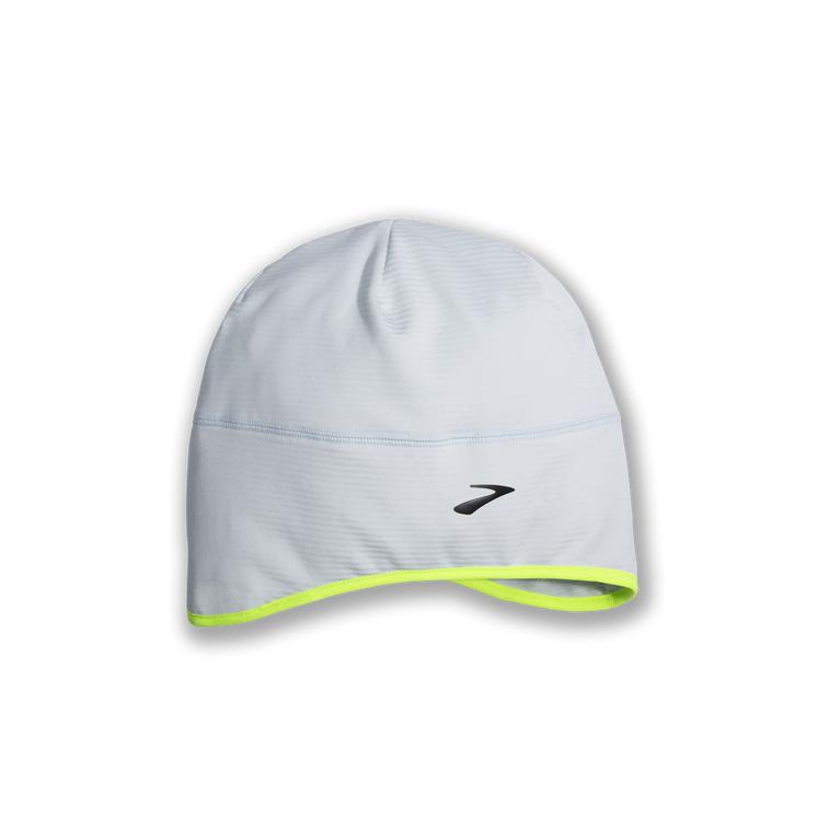 Brooks Women's Notch Thermal Beanie Running Hat - Icy Grey/Nightlife/GreenYellow (TGDO04967)